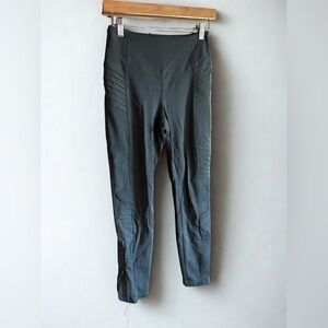 Athleta Delancey Moto Tight Leggings Green/Blue/Gray